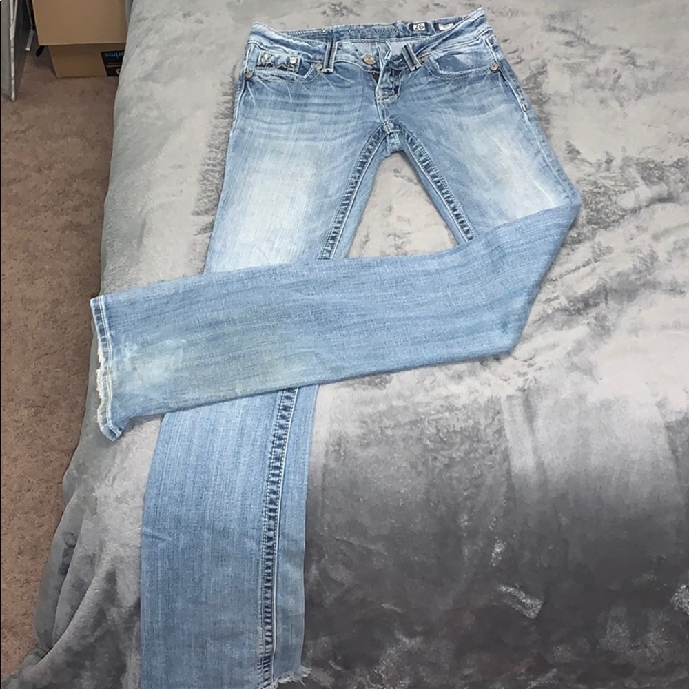 LONG!! Miss me light colored jeans